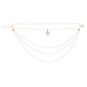 Taura Gold Plated Necklace w. Pearl
