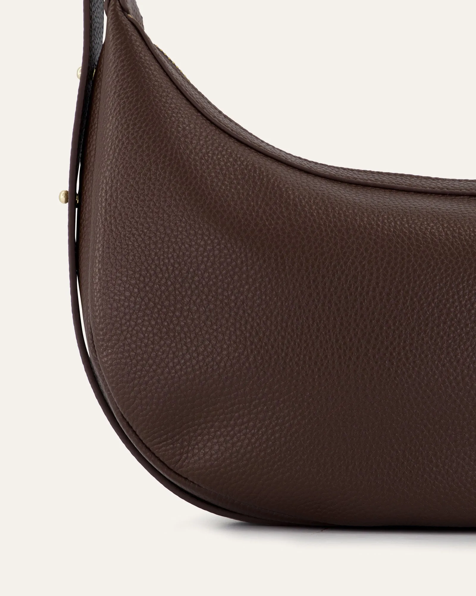 TAYA SHOULDER BAG BITTER CHOC LEATHER Jo Mercer
