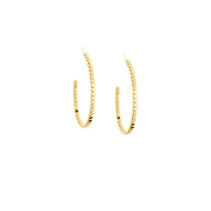 Tear Shaped Beaded Post Hoop