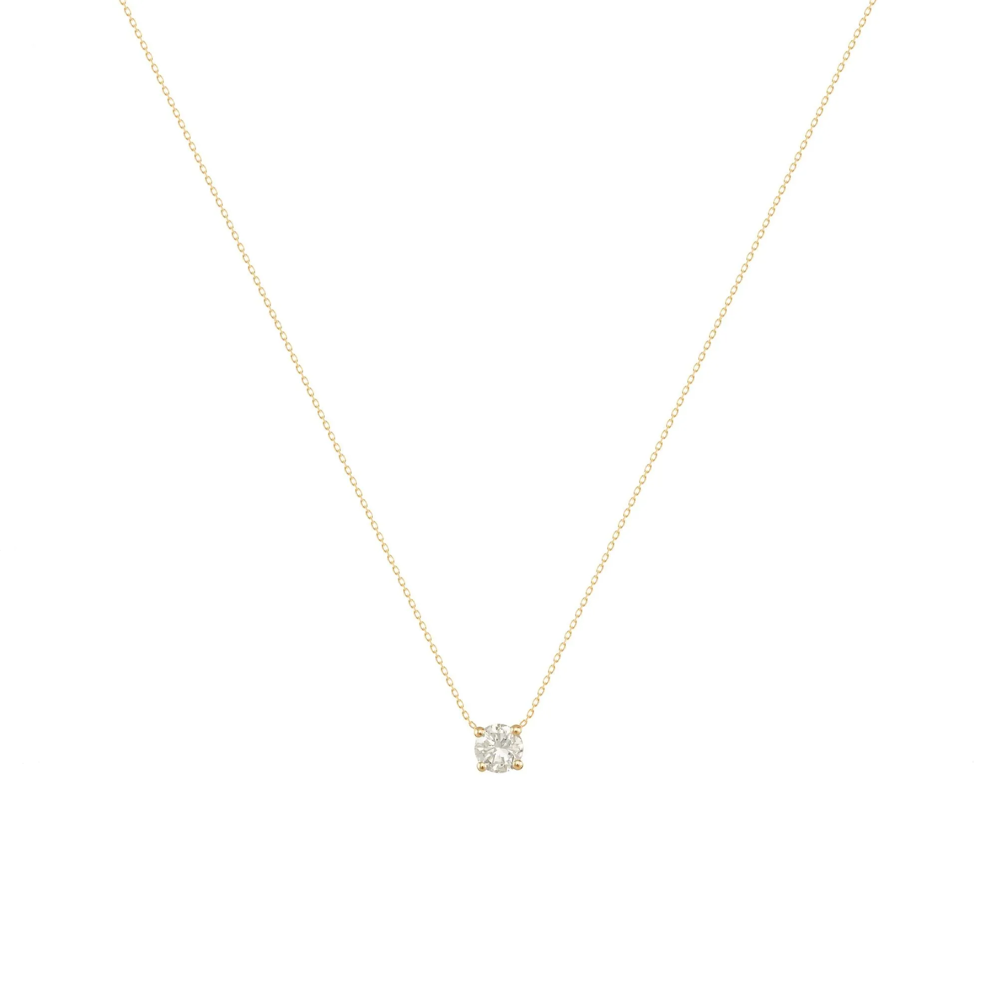 Teeny Twinkle 18K Gold Necklace w. Diamond