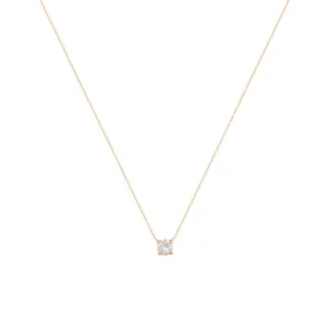 Teeny Twinkle 18K Rose Gold Necklace w. Diamond