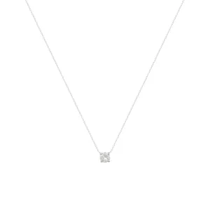 Teeny Twinkle 18K White Gold Necklace w. Diamond