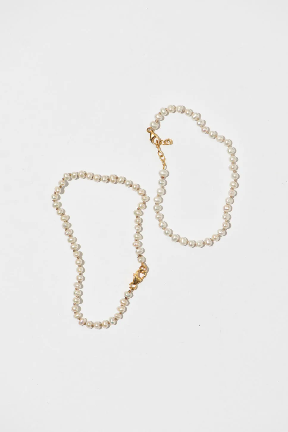 The Mothers-day 18K Gold Plated Bracelet Set w. Pearls