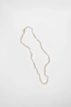 The Pearl Variation Beach 18K Gold Plated Short Necklace w. Pearls