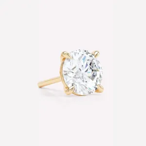The Round 18K Gold Stud w. Lab-Grown Diamond