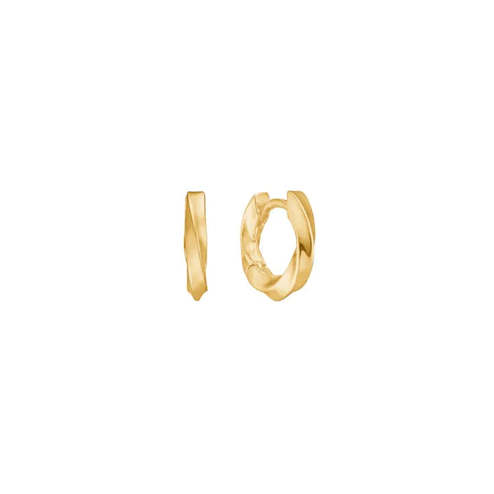 The Twist mini 18K Gold Plated Hoop