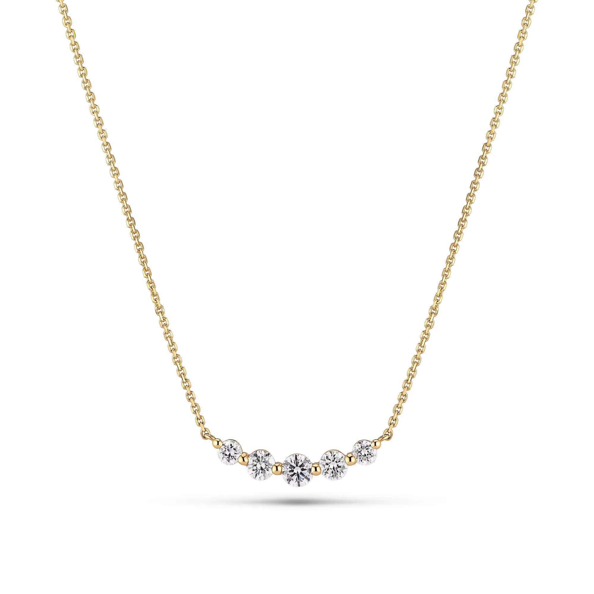 Tiara Piccolo 14K Gold Necklace w. Lab-Grown Diamonds