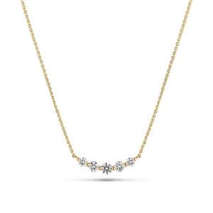 Tiara Piccolo 14K Gold Necklace w. Lab-Grown Diamonds