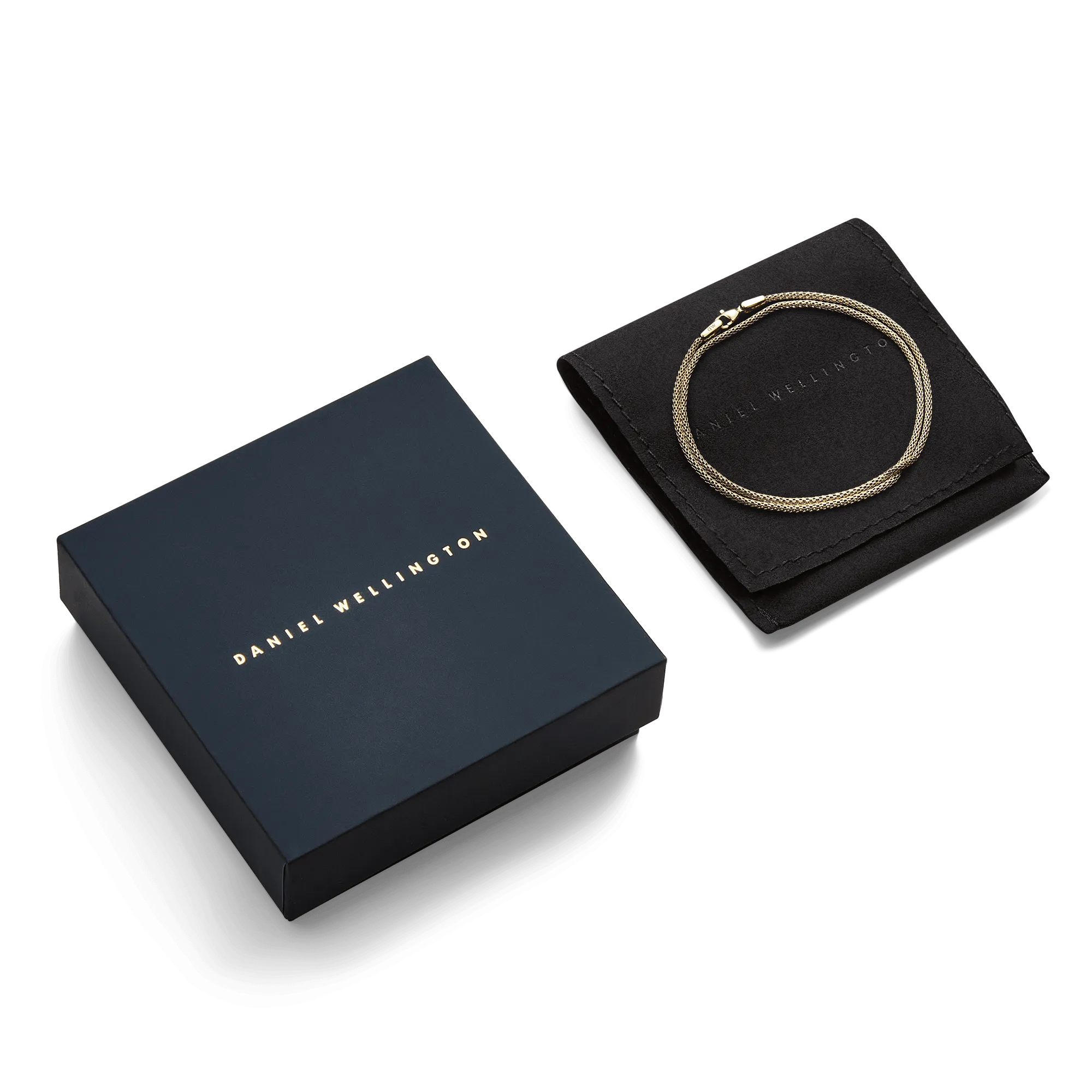 Tide Mesh Necklace Gold 1.8 Daniel Wellington