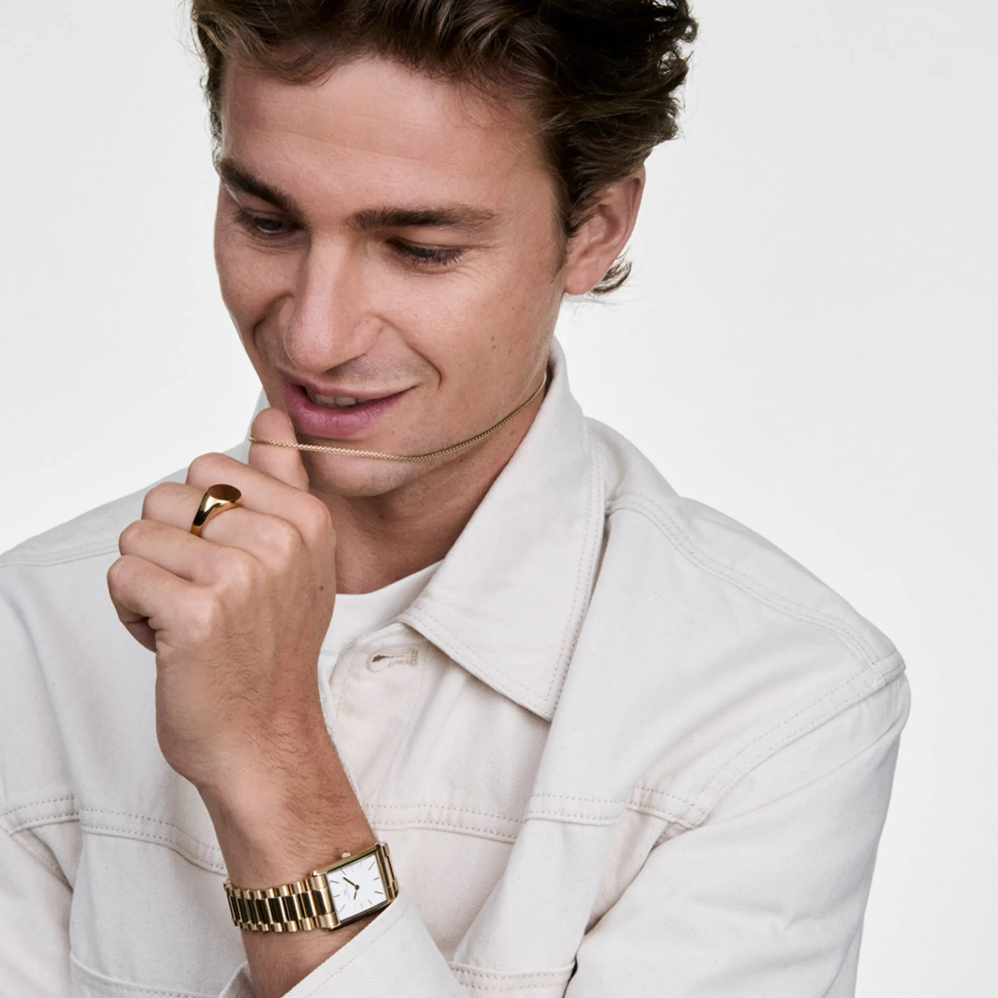 Tide Mesh Necklace Gold 1.8 Daniel Wellington