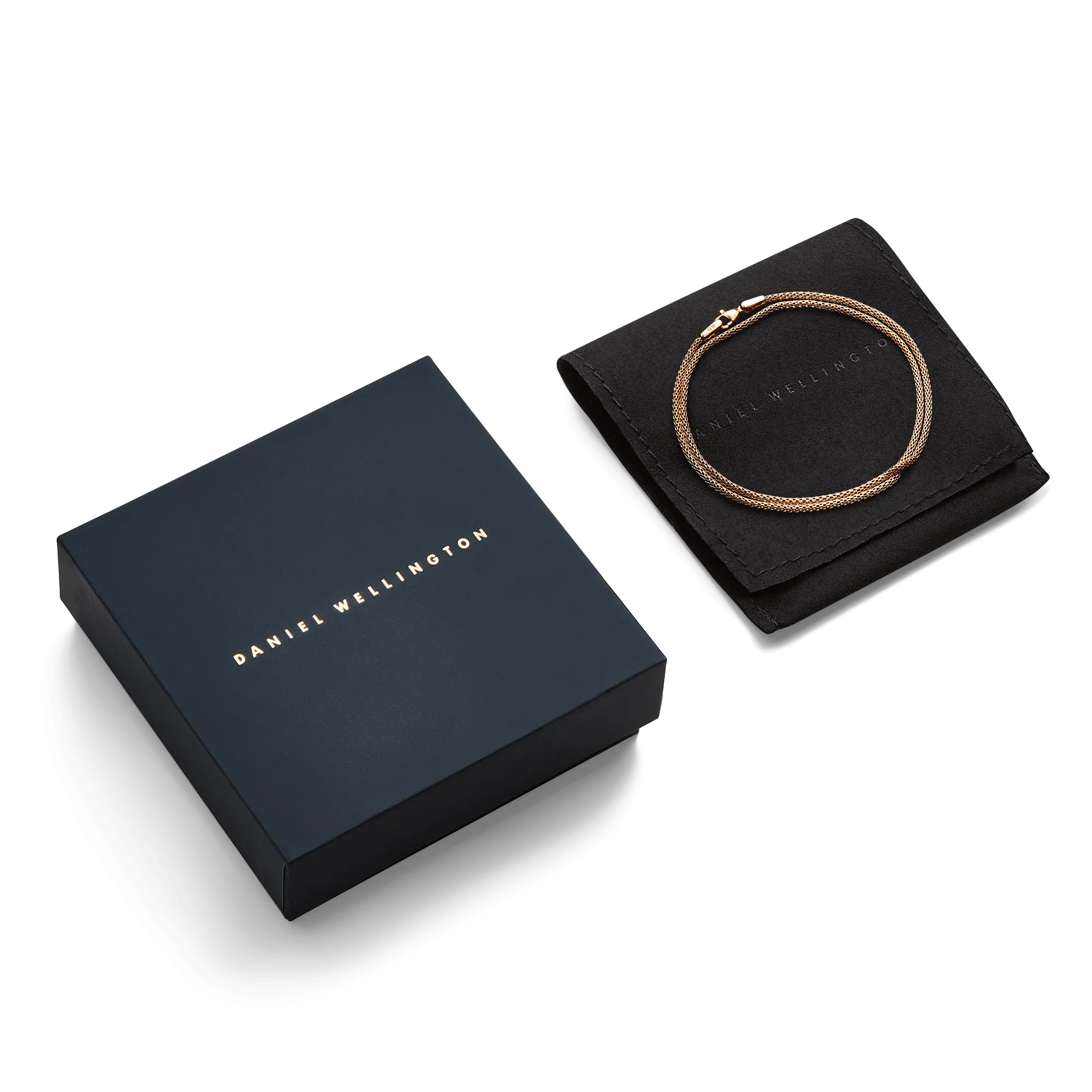Tide Mesh Necklace Rose Gold 1.8 Daniel Wellington