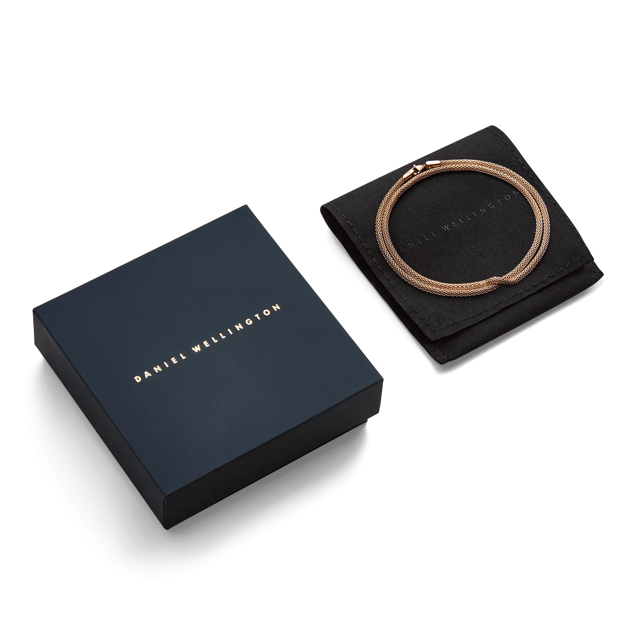 Tide Mesh Necklace Rose Gold 2.8 Daniel Wellington