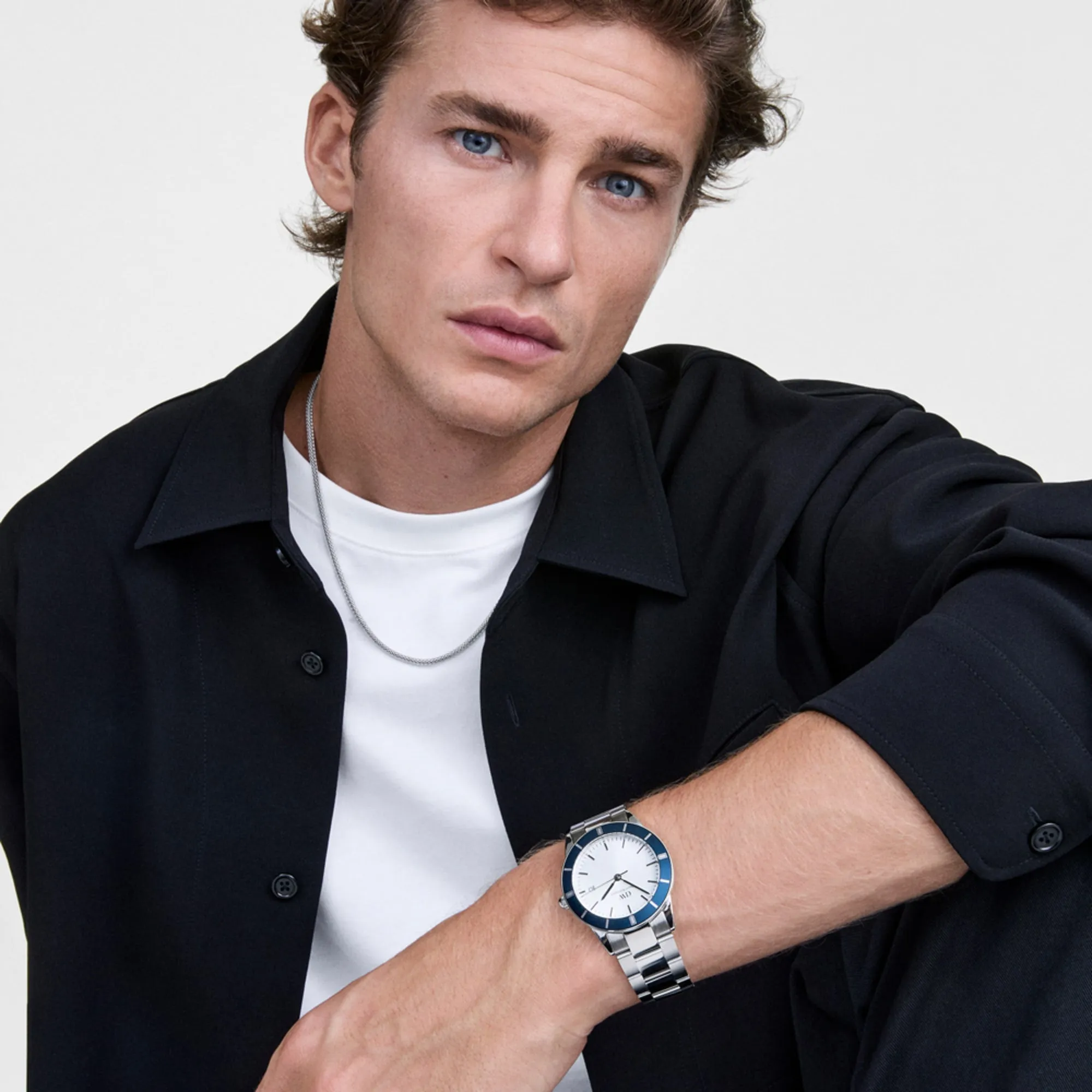 Tide Mesh Necklace Silver 2.8 Daniel Wellington