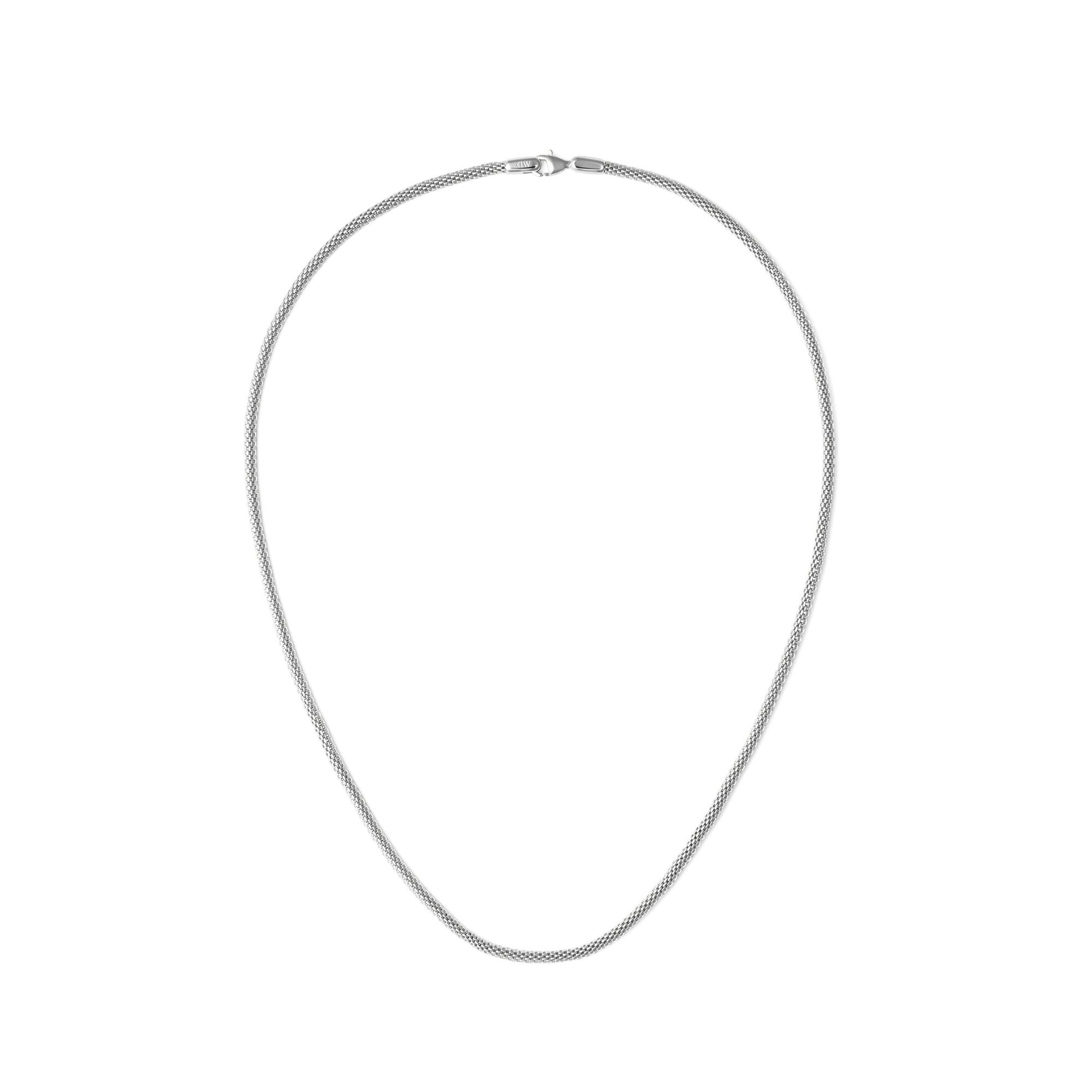 Tide Mesh Necklace Silver 2.8 Daniel Wellington