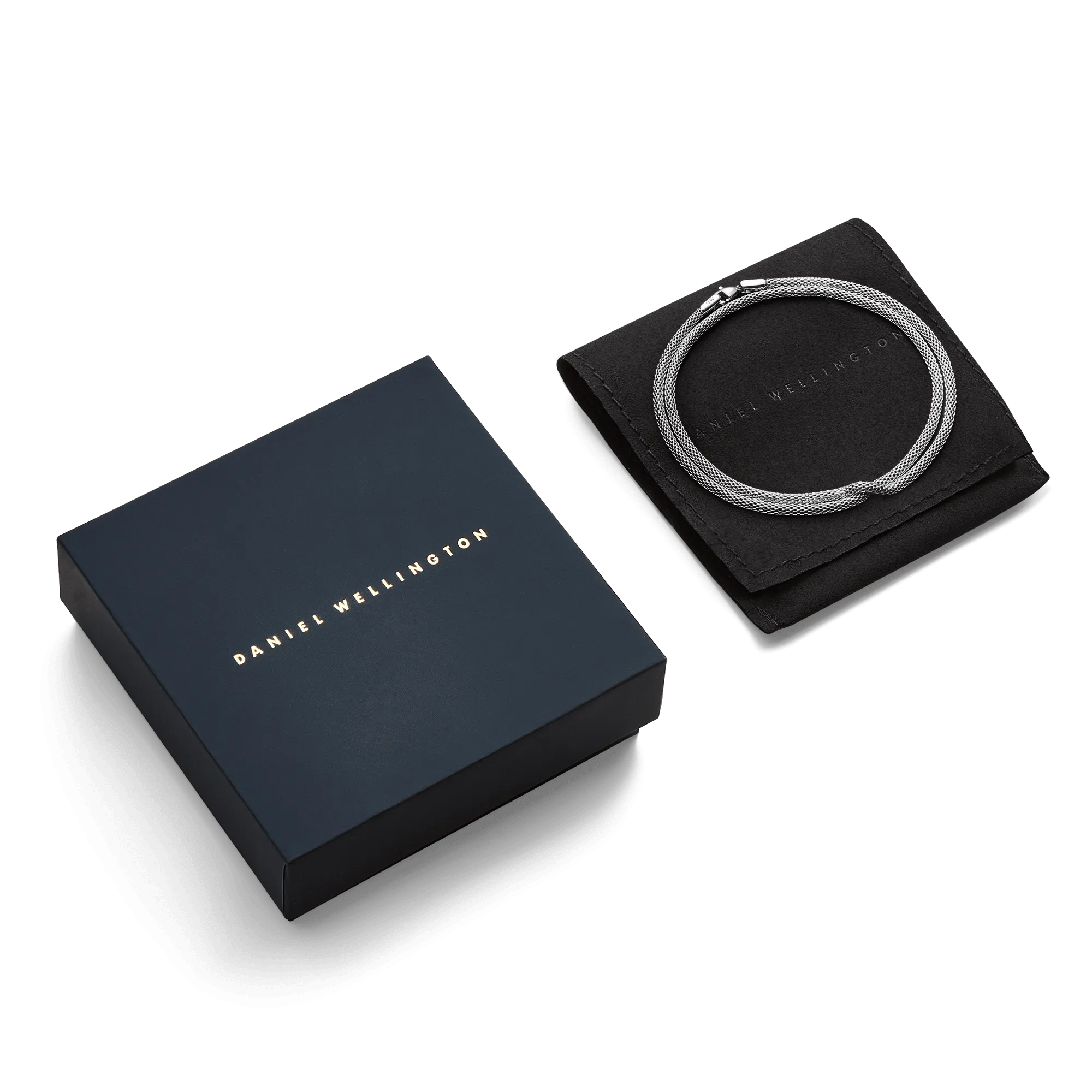 Tide Mesh Necklace Silver 2.8 Daniel Wellington
