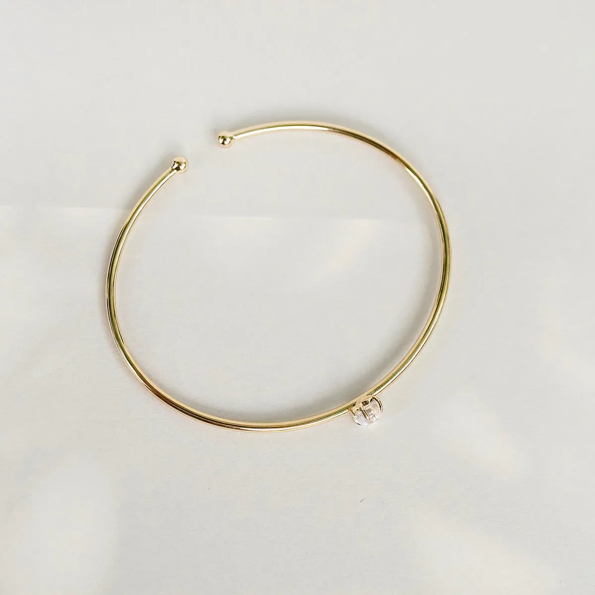 Tiny Cloud 18K Gold or Rosegold Bangle w. Ruby, Sapphires & Tsavorite