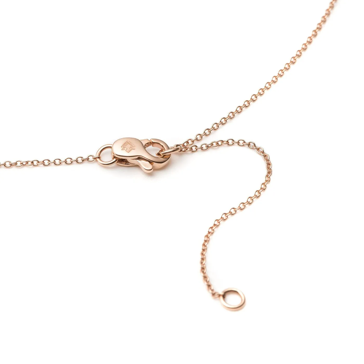 Tiny Cloud 18K Gold or Rosegold Necklace w. Tsavorite & Diamond
