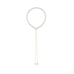Transformable 18K Gold Necklace w. 7.5-8mm Pearls
