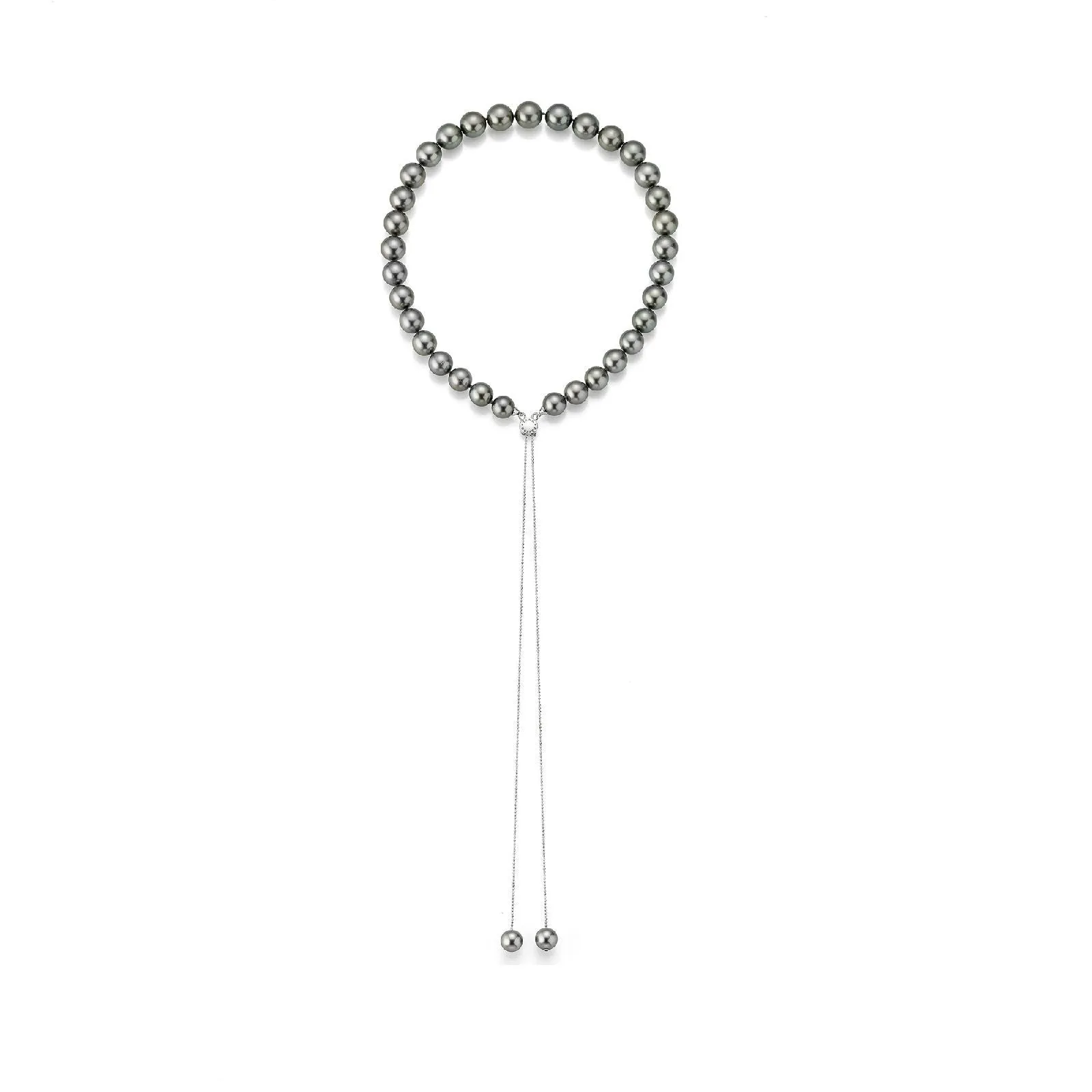 Transformable 18K Whitegold Necklace w. 50 Tahiti Pearls