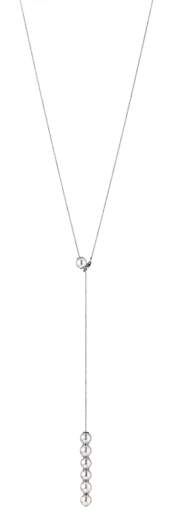 Transformable 18K Whitegold Necklace w. Akoya Pearls