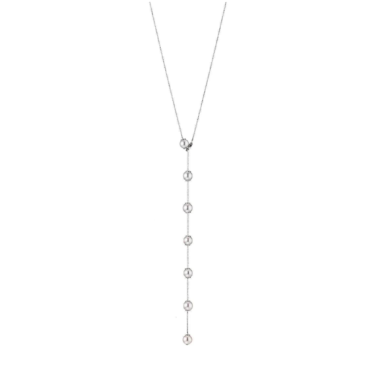 Transformable 18K Whitegold Necklace w. Akoya Pearls