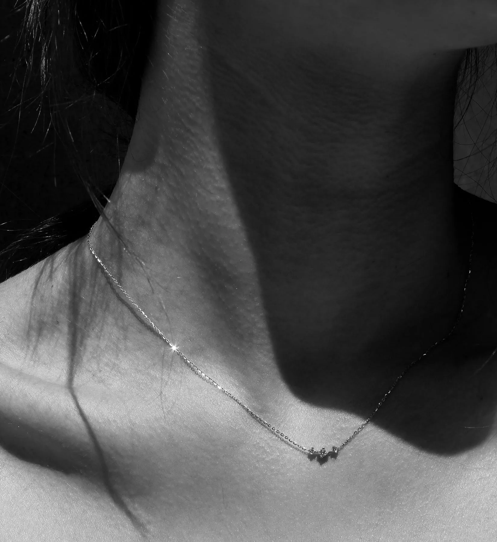 Trio Diamond Necklace 0.09 in 14K Yellow Gold