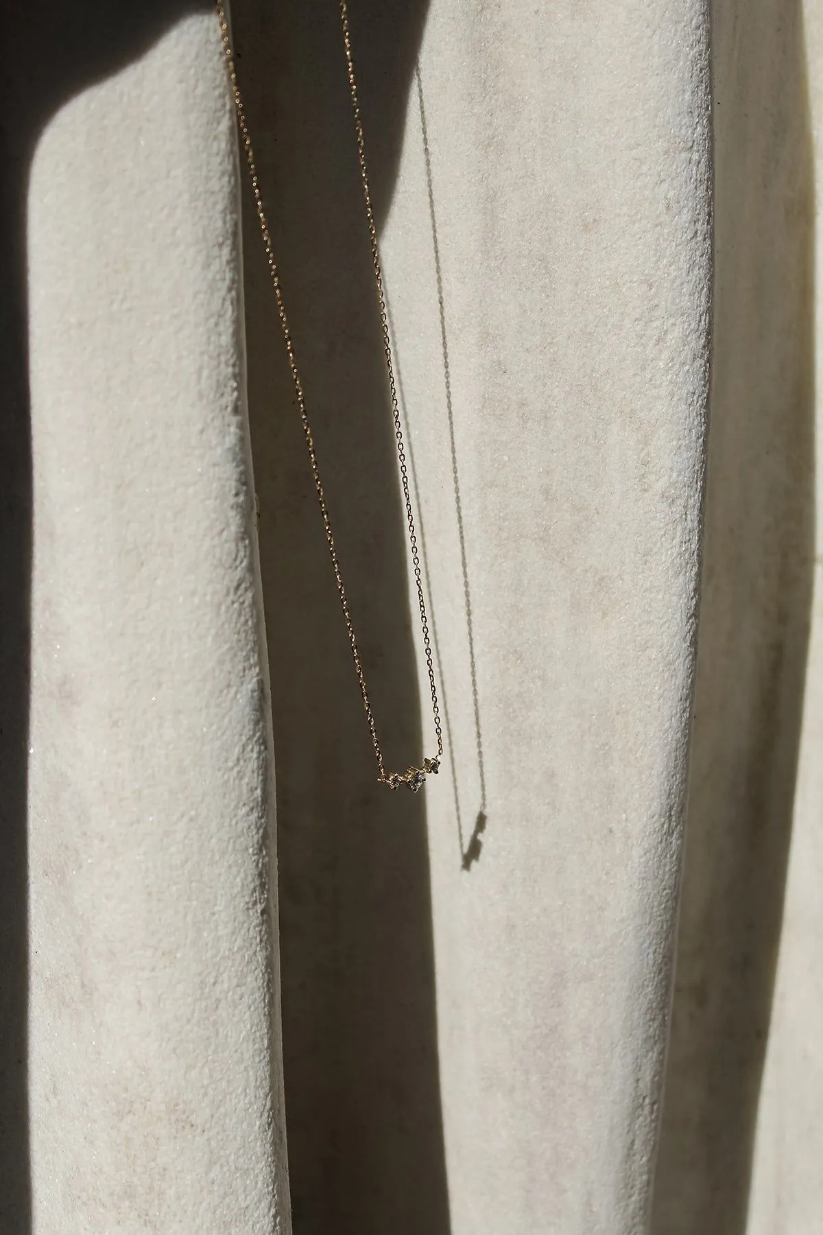 Trio Diamond Necklace 0.09 in 14K Yellow Gold
