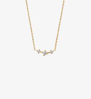 Trio Diamond Necklace 0.09 in 14K Yellow Gold