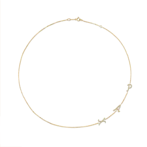 TRIPLE DIAMOND INITIAL NECKLACE Anita Ko