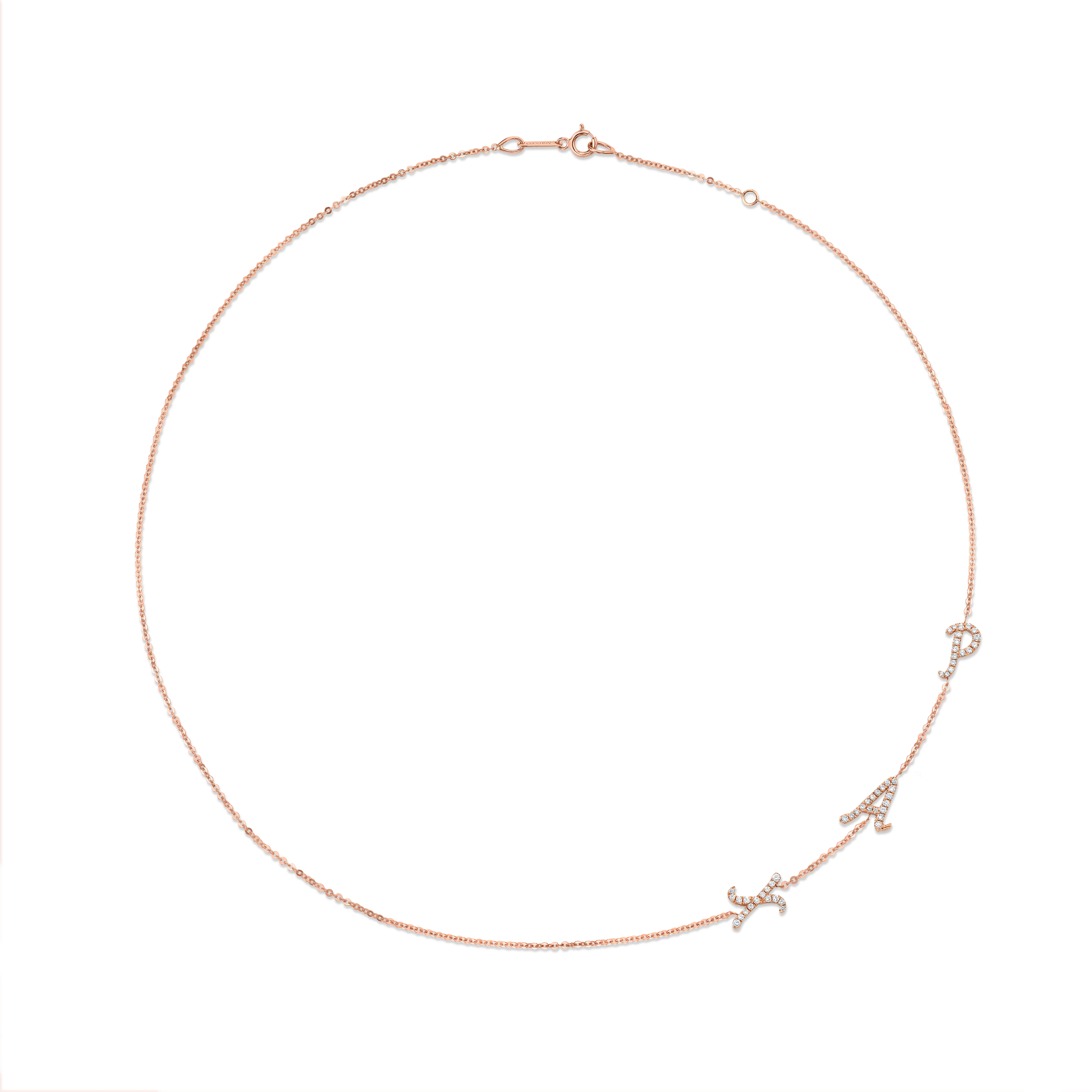TRIPLE DIAMOND INITIAL NECKLACE Anita Ko