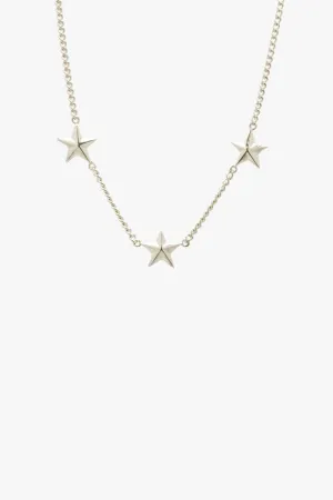 Triple Star Necklace Silver Wildthings Collectables