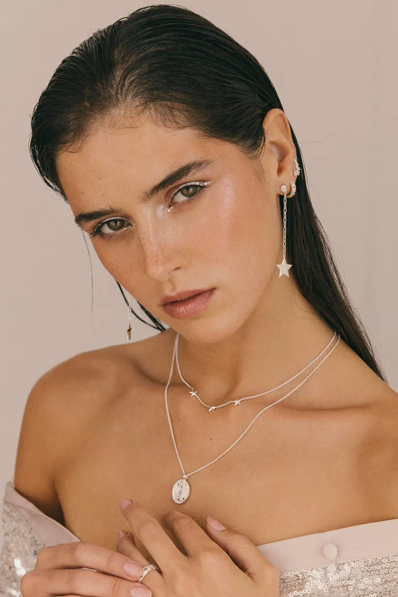 Triple Star Necklace Silver Wildthings Collectables