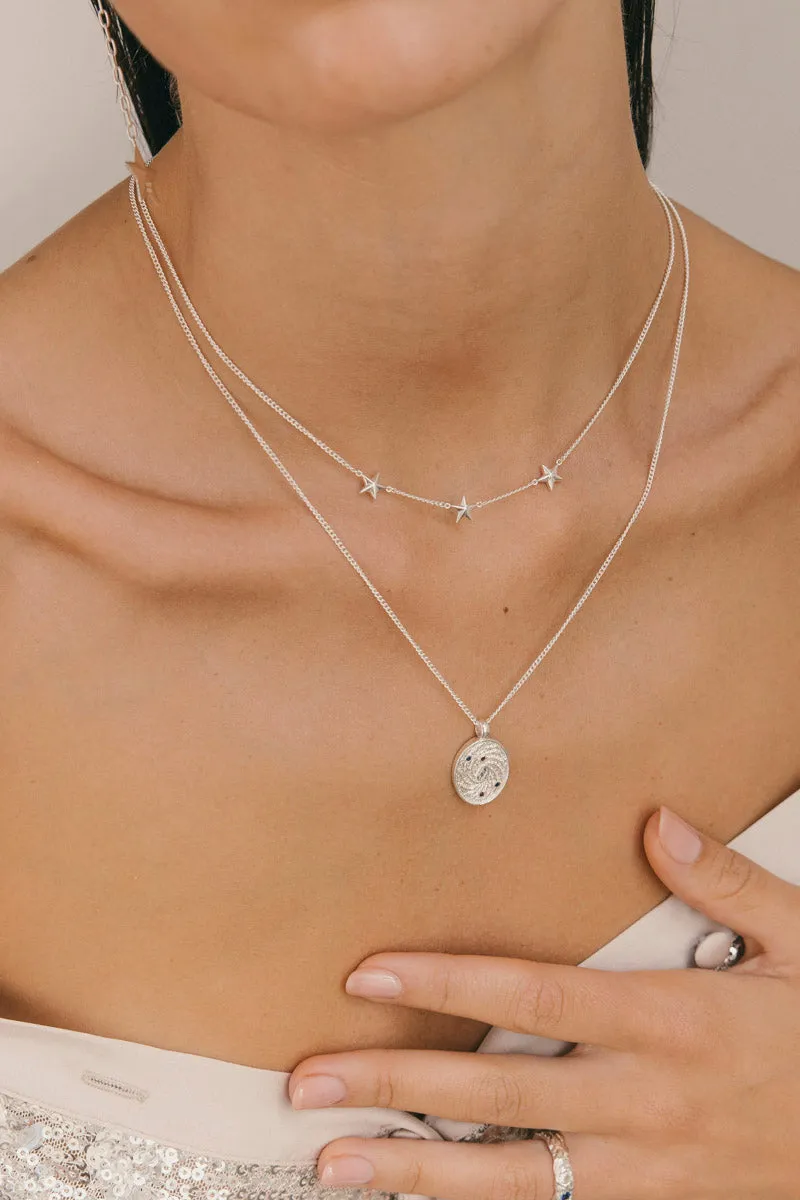 Triple Star Necklace Silver Wildthings Collectables