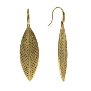 T.R.U. Leaf Drop Earrings 1928 Jewelry