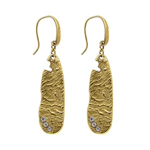 T.R.U. Sculptured Drop Earrings Embellished With Austrian Crystal 1928 Jewelry