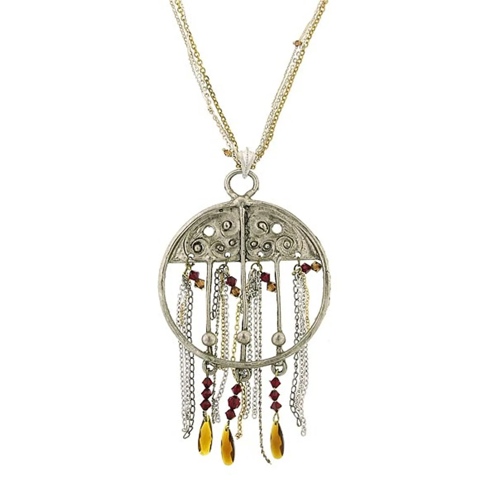 T.R.U. Wanderlust Charm Pendant Necklace 26" 1928 Jewelry