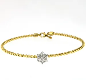 Tubogas Star 18K Gold Bracelet w. Diamonds