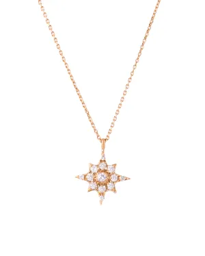 Twinkle 18K Gold, Whitegold or Rosegold Necklace w. 13 Diamonds