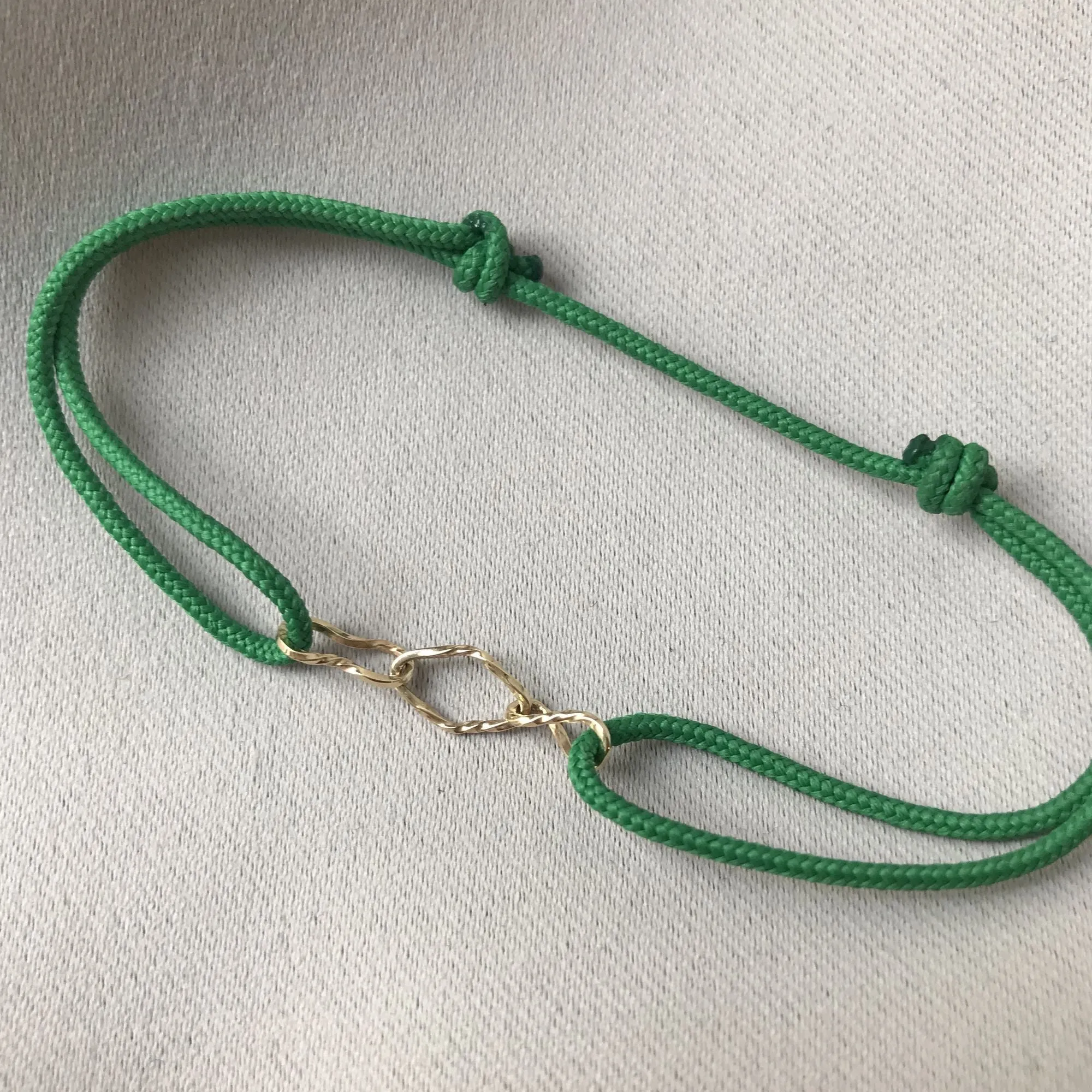 TWIST Dream 3 Link 14K Gold Bracelet w. Eco-cord