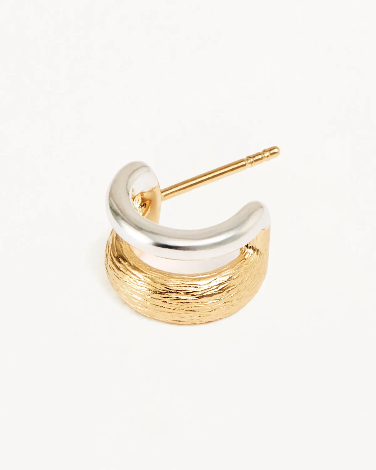 Two-Tone Shield Hoops Bycharlotte