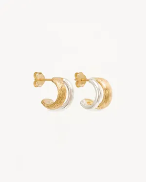 Two-Tone Shield Hoops Bycharlotte