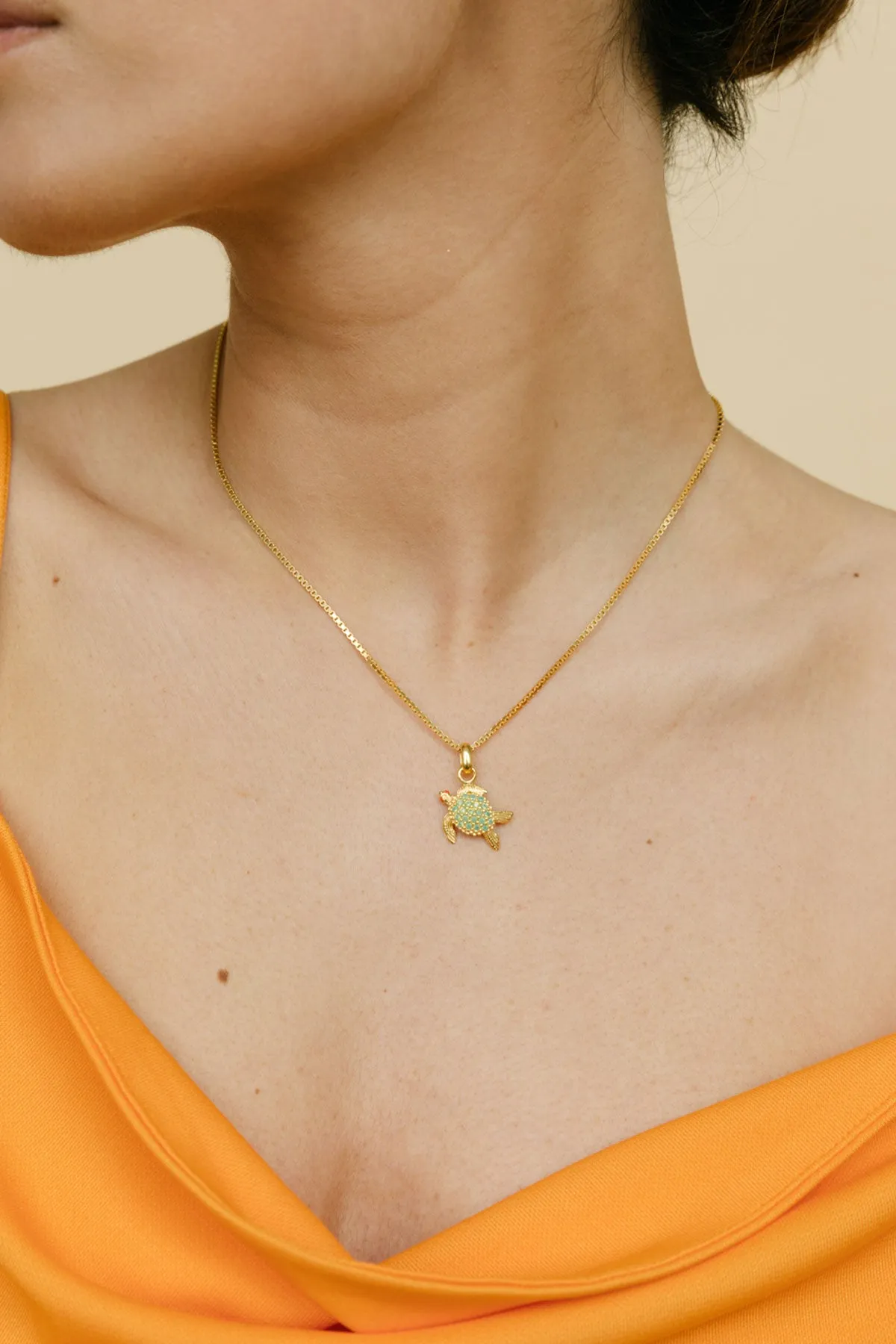 Under the sea turtle necklace gold plated Wildthings Collectables
