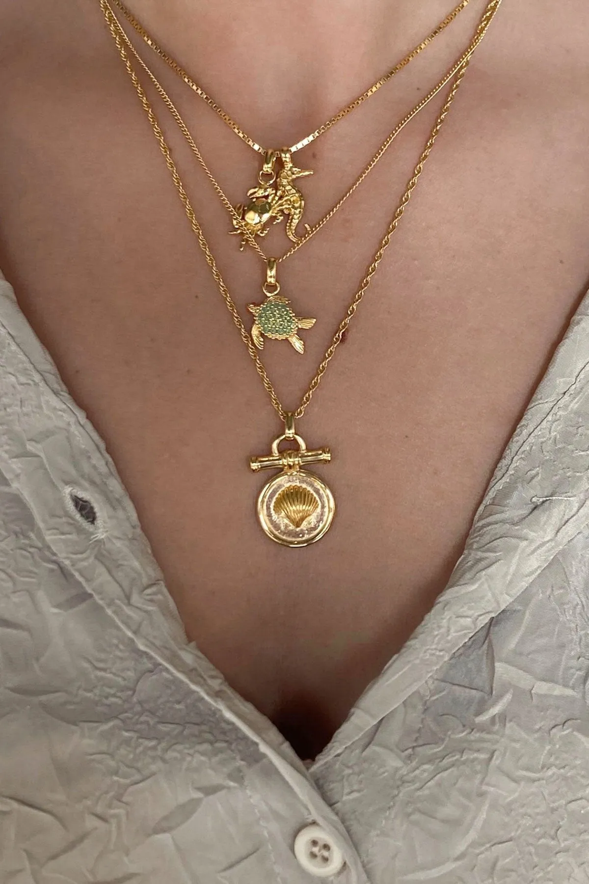 Under the sea turtle necklace gold plated Wildthings Collectables