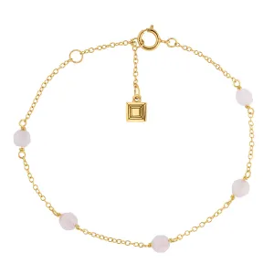 Valentine 18K Gold Plated Bracelet w. Quartz