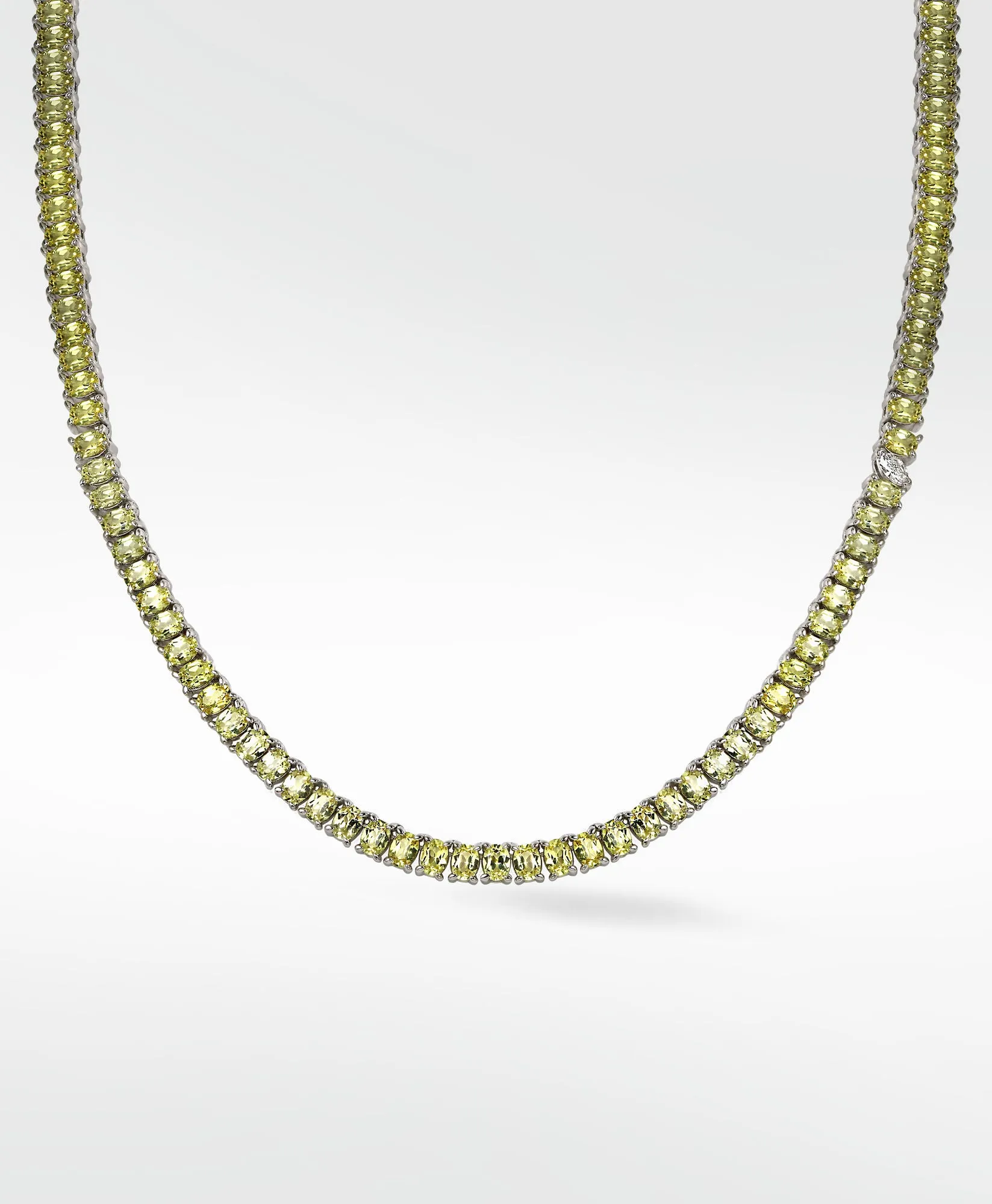 Veto Lux Oval 14K Gold Necklace w. Lab-Grown Diamonds & Sapphires
