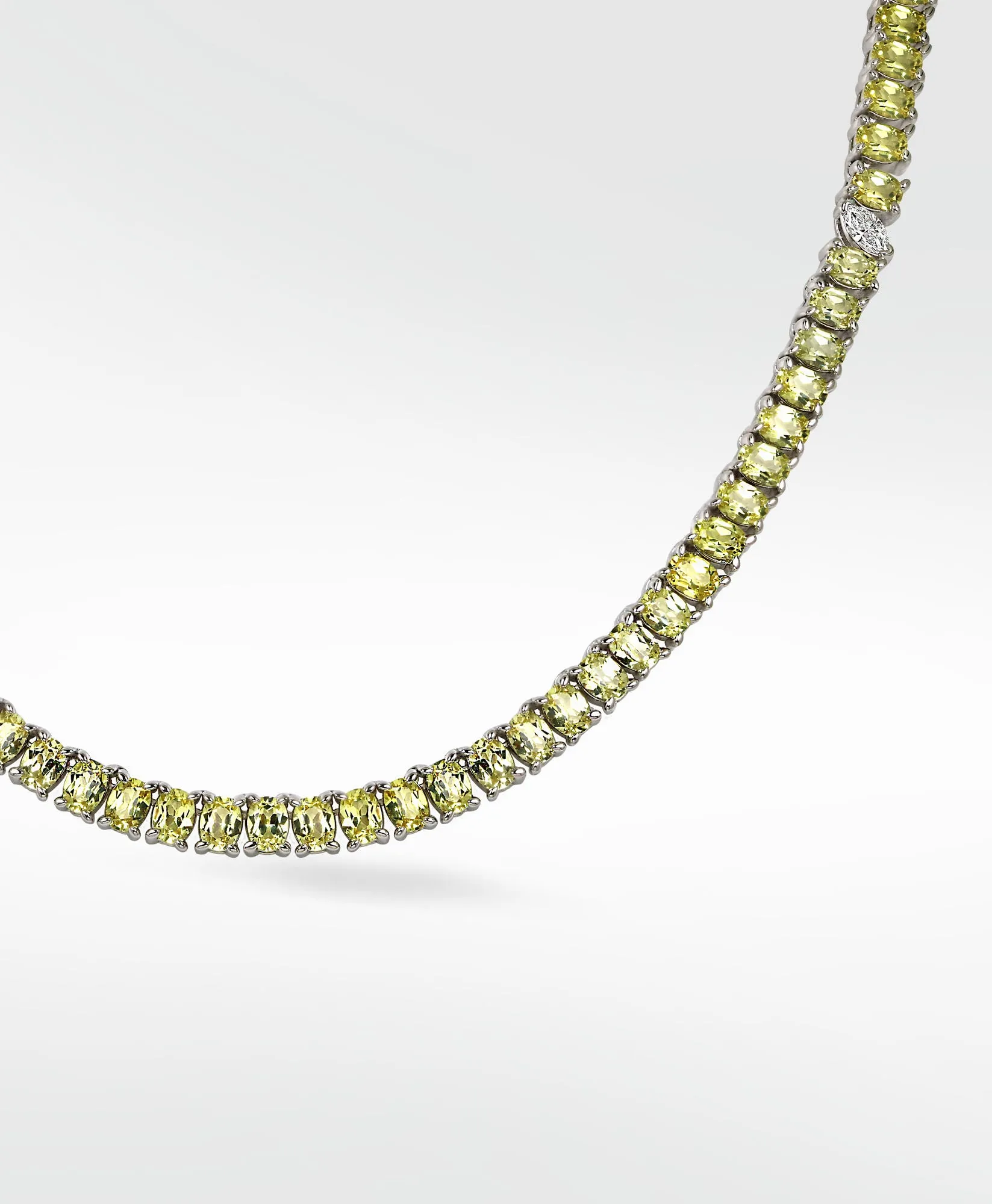 Veto Lux Oval 14K Gold Necklace w. Lab-Grown Diamonds & Sapphires
