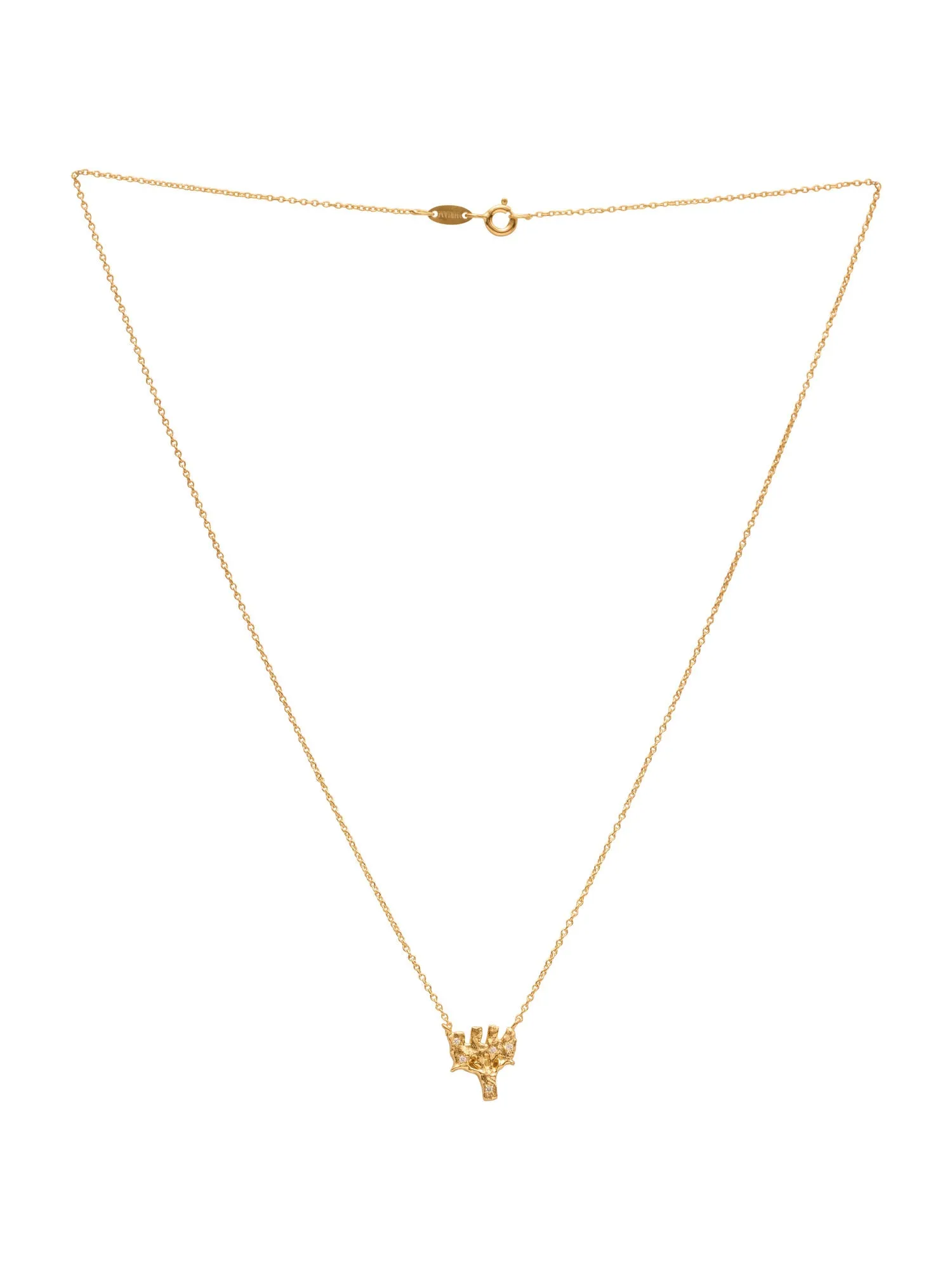 Virgo 18K Gold Necklace w. Diamonds