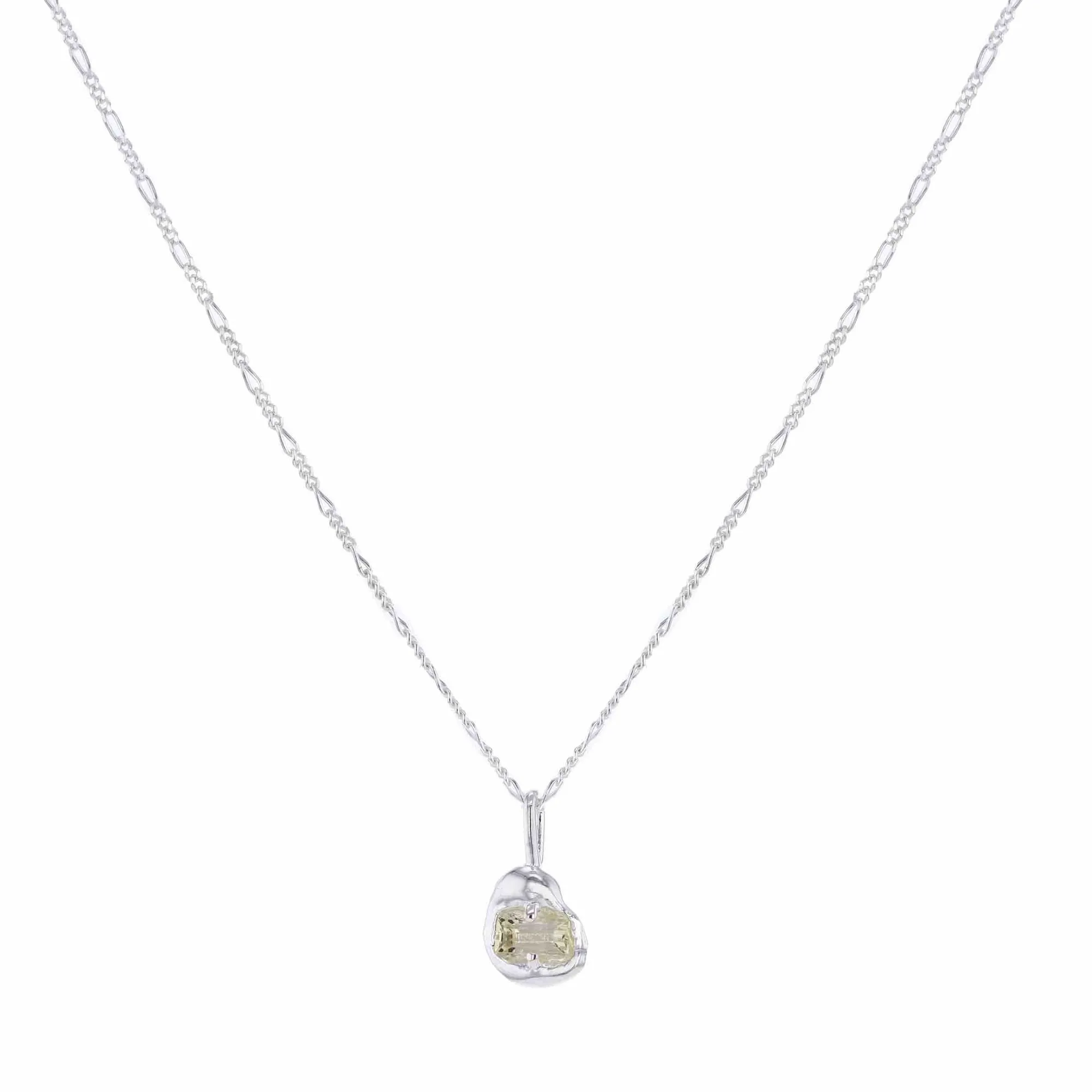 Vital Silver Necklace w. Green Zirconia