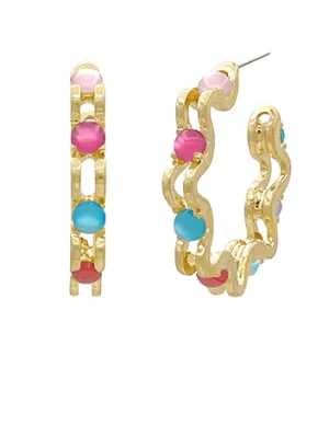 Wavy Colored Hoops