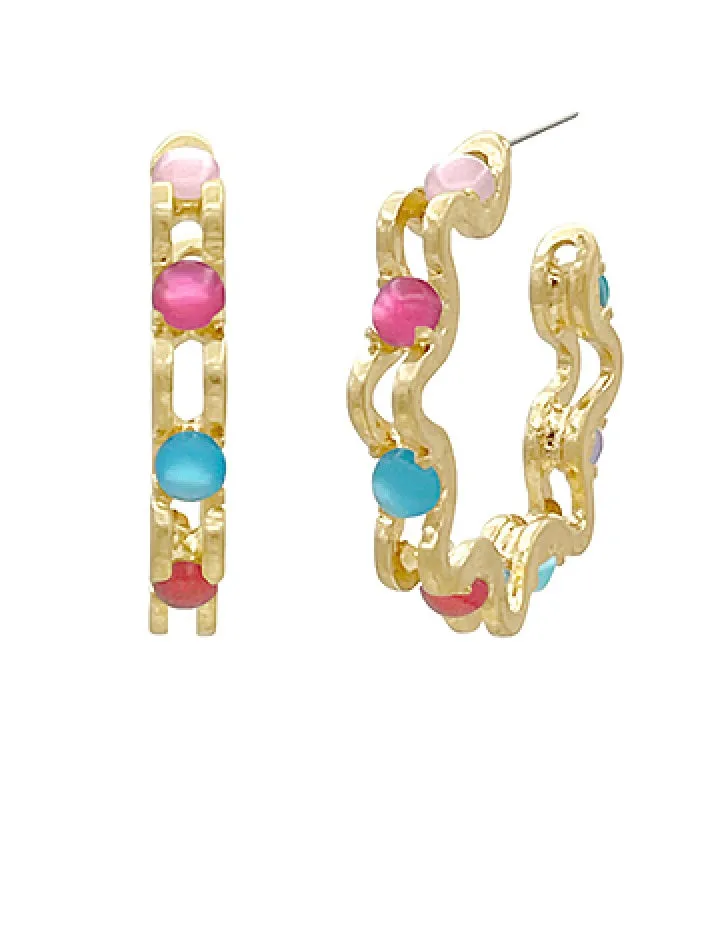 Wavy Colored Hoops
